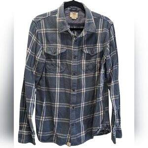 Vans Men's Blue Plaid Shirt Shacket Size Medium